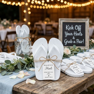 Étiquettes-cadeau Faites danser vos pieds, enseigne de mariage