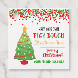 Étiquettes Cadeau Faites votre propre jeu Dough Christmas Tree enfan