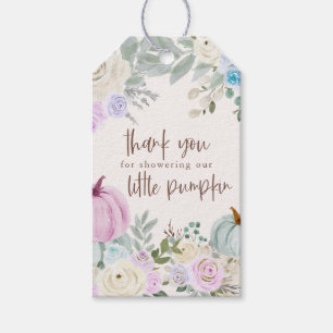 Étiquettes-cadeau Fall Pastel Citrouille Floral Baby shower