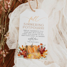 Fall Simmering Potpourri Holiday Gift Tag