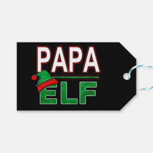 Étiquettes-cadeau Famille Elf   Papa Elf Noël Fête #TeamElf