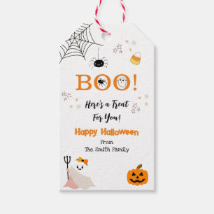 Étiquettes-cadeau Fantôme mignon Joyeux Halloween Faveur de fête