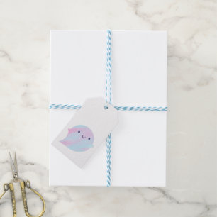 Étiquettes-cadeau Fantômes d'aquarelle de Kawaii (Unicorne)