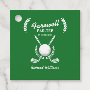Étiquettes Cadeau Farewell Retraite Golf Clubs Wreath Theme Party