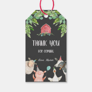 Étiquettes-cadeau Farm Merci Favor Barnyard Zoo Party Animal Boy