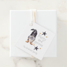 Farmhouse Winter Watercolor Gnome pour Noël