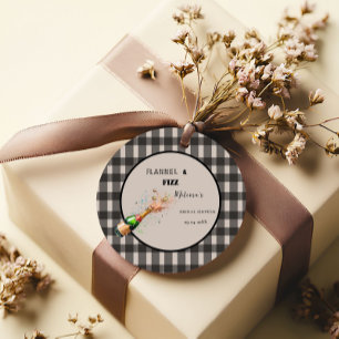 Étiquettes Cadeau Fausse fourrure & fizz hiver noir & Blanc enterrem