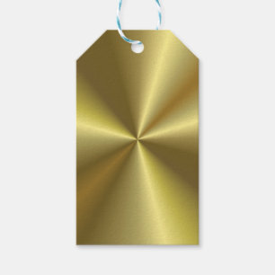 Étiquettes-cadeau Faux Gold Metallic Look Blank Elegant Modèle