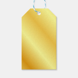 Étiquettes-cadeau Faux Gold Metallic Look Blank Modèle Élégant