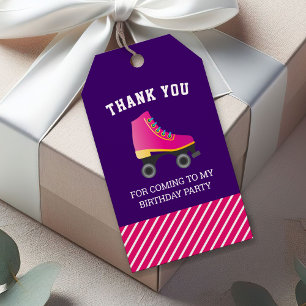 Étiquettes-cadeau Faveur de fête d'anniversaire de patin à roulettes