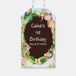 Étiquettes-cadeau Faveur personnalisée pour Baby Shower Singe de la