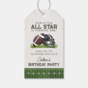 Étiquettes-cadeau Favori d'anniversaire Football Little AllStar Touc