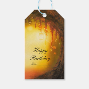 Étiquettes-cadeau Favori de fête de la forêt enchantée rustique d'au