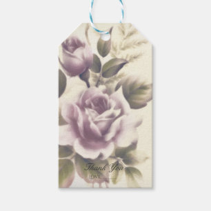 Étiquettes-cadeau Favori de fête personnalisé Roses anciennes Glamou