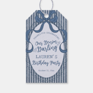 Étiquettes-cadeau Favoris de naissance Bébé Fille Mignonne en Jean B