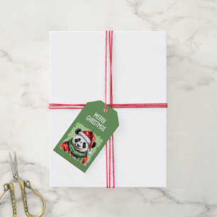 Étiquettes-cadeau Favoris de Noël animal amusant - Panda 1