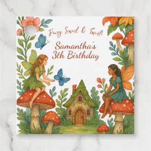 Étiquettes Cadeau Fée magique sauvage Jardin fête d'anniversaire -