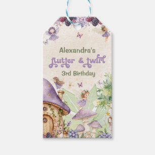 Étiquettes-cadeau Fée Papillon de la Mûre 3e Anniversaire