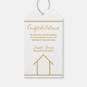 Étiquettes-cadeau Félicitations à Houseréchauffer Real Estate Com