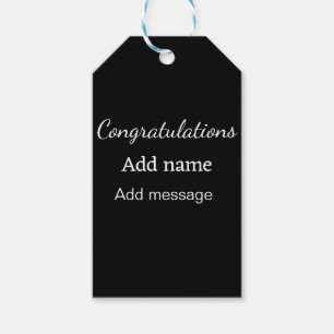 Étiquettes-cadeau Félicitations ajouter un message de nom simple dip