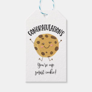 Étiquettes-cadeau félicitations vous êtes un cookie intelligent étiq