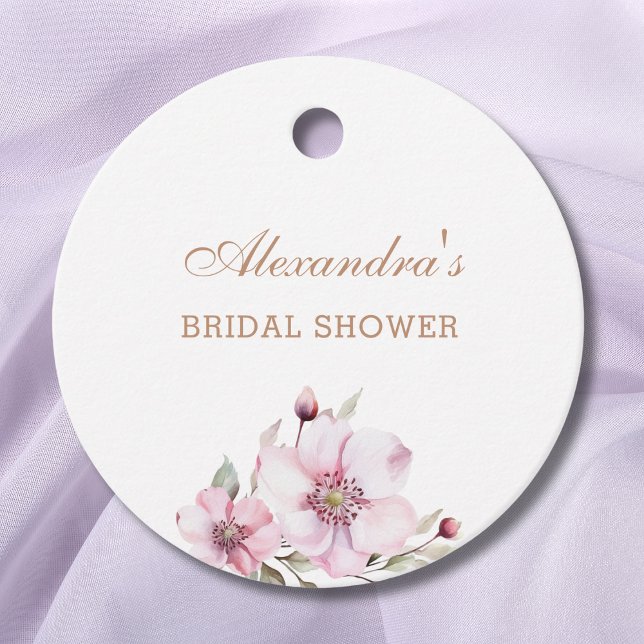 Étiquettes Cadeau Féminin Rose Poussiéreux Mariage Remerciements (Créateur téléchargé)