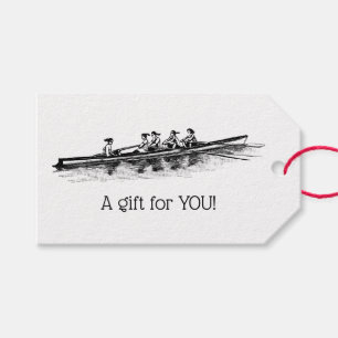 Étiquettes-cadeau Femmes Aviron Rameuses Équipe D'équipage Sports Na