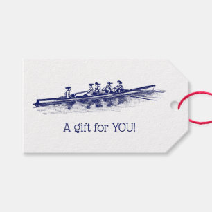 Étiquettes-cadeau Femmes Aviron Rameuses Équipe D'équipage Sports Na