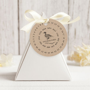 Étiquettes Cadeau Ferme vintage Date Encerclée Oeuf Carton