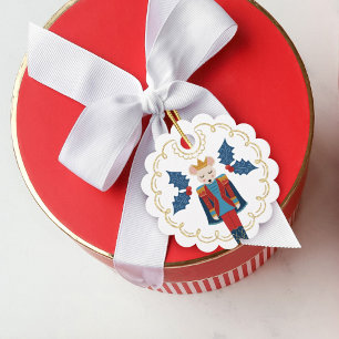 Étiquettes Cadeau Festif Noisette Souris Roi à et de