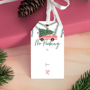 Étiquettes-cadeau Festin Sans Pékin Arbre de Noël Vintage Van Gift