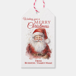 Étiquettes-cadeau Festive Père Noël Joyeux Noël