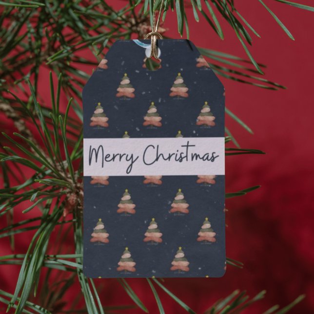 Étiquettes-cadeau Festive Vacances Moderne Lettres Design (Créateur téléchargé)