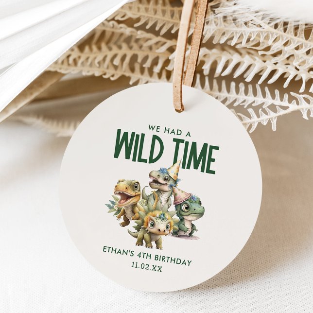Étiquettes Cadeau Fête Anniversaire de enfant Dinosaure Dinosaure te (Créateur téléchargé)