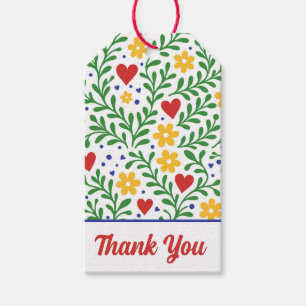 Étiquettes-cadeau Fête d'Amour Mariage Floral Coloré Audacieux