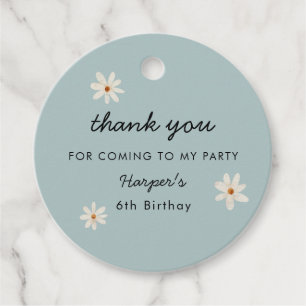Étiquettes Cadeau Fête d'anniversaire Daisy