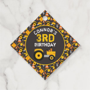Étiquettes Cadeau Fête d'anniversaire de la construction