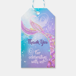 Étiquettes-cadeau Fête d'anniversaire de la sirène