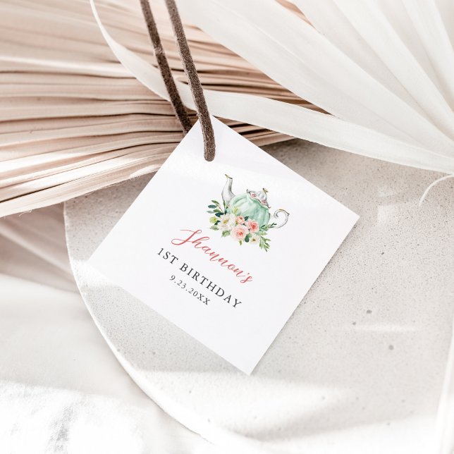 Étiquettes Cadeau Fête d'anniversaire de l'ARIA Tea (Créateur téléchargé)