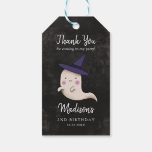Étiquettes-cadeau Fête d'anniversaire de Little Boo Halloween Witch