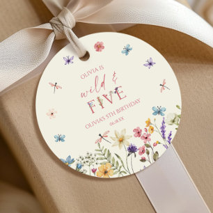 Étiquettes Cadeau Fête d'anniversaire des 5 ans de Wild & Five Wildf