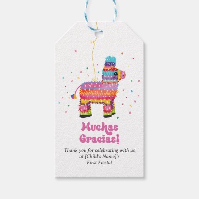 Étiquettes-cadeau Fête d'anniversaire pour fille (Devant)