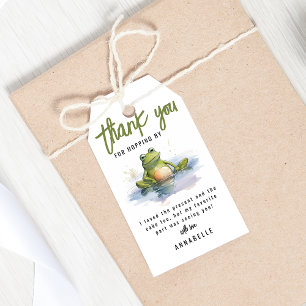 Étiquettes-cadeau Fête d'anniversaire sur le thème de la grenouille 