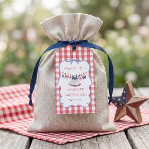 Étiquettes-cadeau Fête de Bébé Fille Tout Américaine