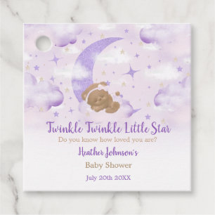 Étiquettes Cadeau Fête de Bébé Ours Twinkle Twinkle Little Star