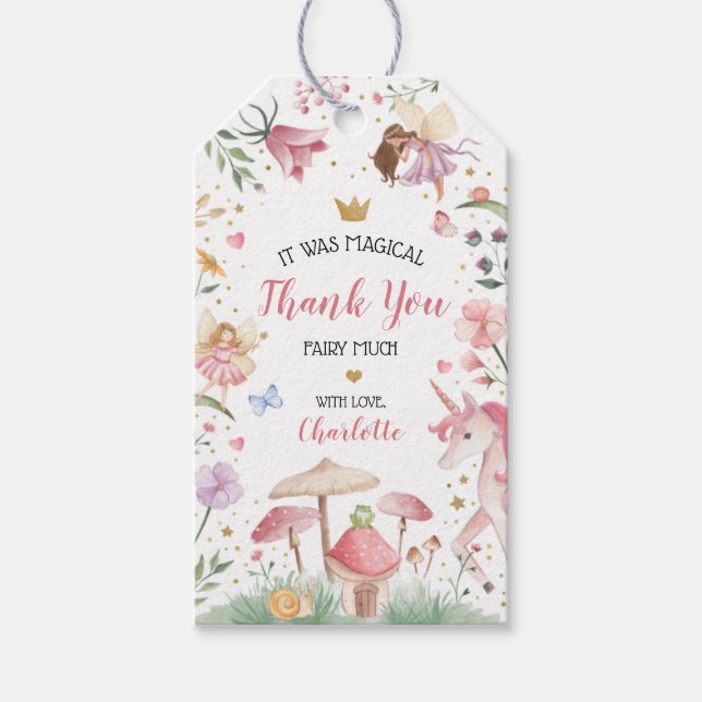 Étiquettes-cadeau Fête de Fairy Birthday (Devant)