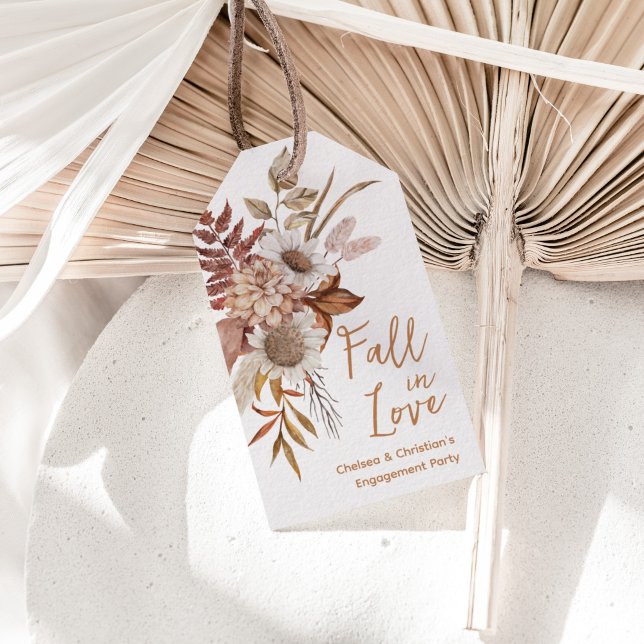Étiquettes-cadeau Fête de fiançailles d'automne  (Créateur téléchargé)