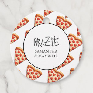 Étiquettes Cadeau Fête de Fiançailles Pizza Italienne