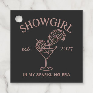 Étiquettes Cadeau Fête de Fiançailles Showgirl Ère Étincelante Marti