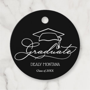 Étiquettes Cadeau Fête de graduation moderne
